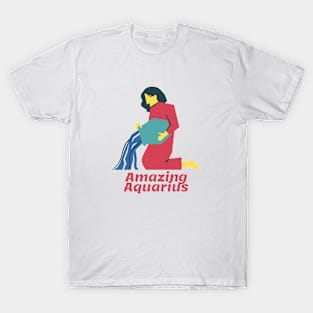 Amazing Aquarius - Astrology Art T-Shirt